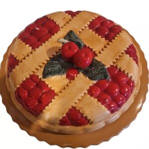 Cherry Pie Ceramic Decorative Plate